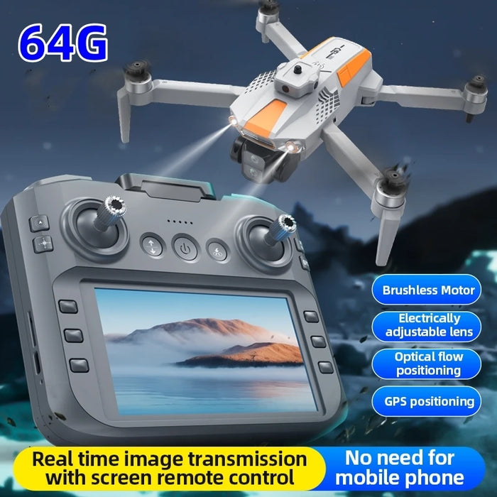 LF669 FPV Drone – 4K, 4,5" LCD-remote controller, 360° obstacle avoidance, GPS