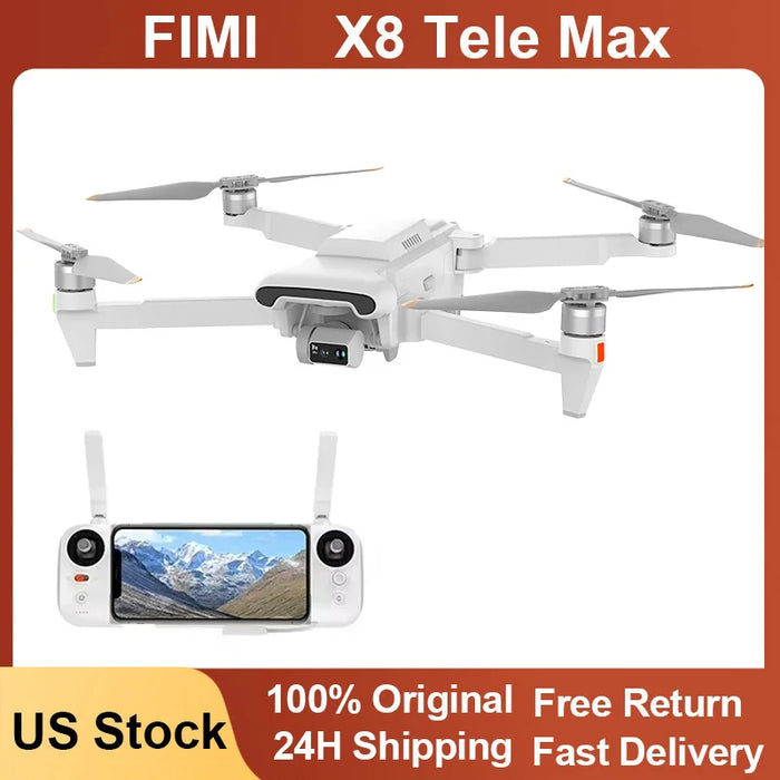 FIMI X8 TELE MAX Drohne – 4K HDR, 48 MP, 3-Achsen-Gimbal, 20 km, GPS