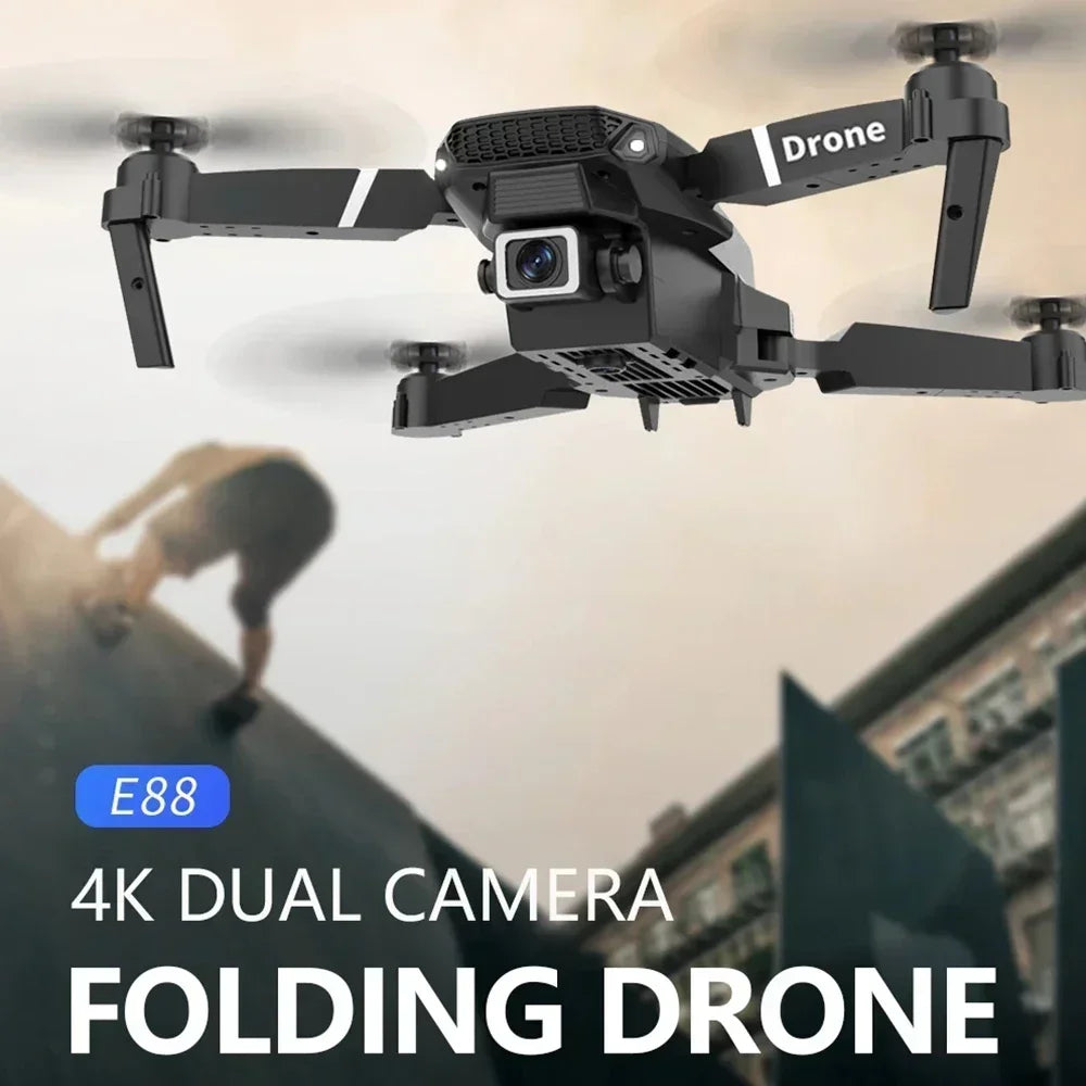 E88 Pro Beginner Drone – 4K wide angle, WiFi FPV, faltbar