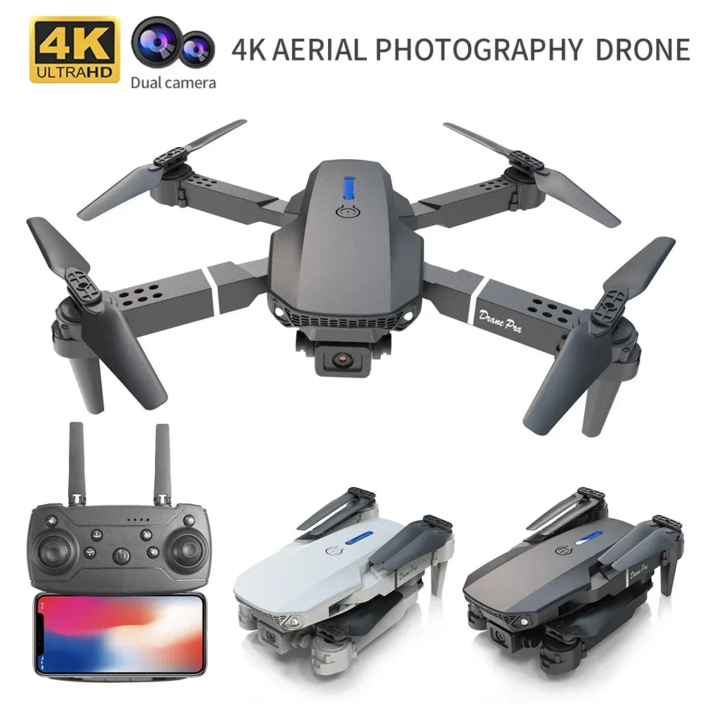 E88 Mini Drone – 4K Camera, WiFi FPV, faltbar (ideal for beginners)