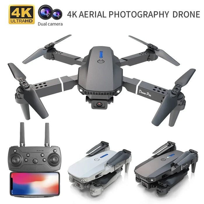 E88 Mini Drohne – 4K Kamera, WiFi FPV, faltbar (ideal für Einsteiger)