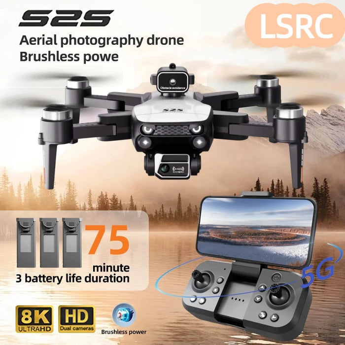 S2S Mini Drone – 8K Dual Camera, obstacle avoidance, Brushless, faltbar