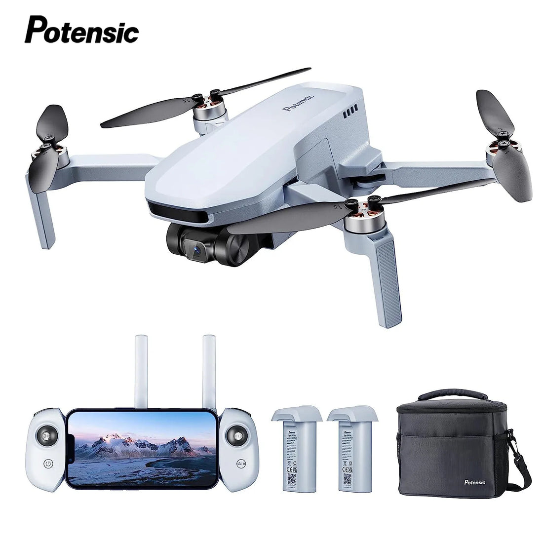 Potensic ATOM SE Drone – 4K, Gimbal-stabilization, under 249 g, 4 km, GPS