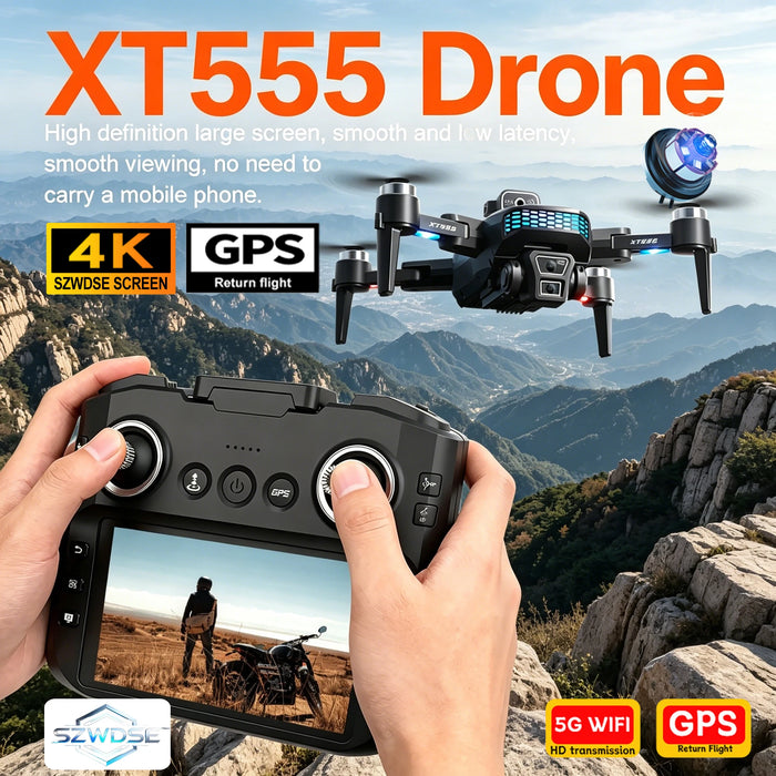 XT555 GPS Drone – 4K Dual Camera, 5G WiFi FPV, Brushless, faltbar