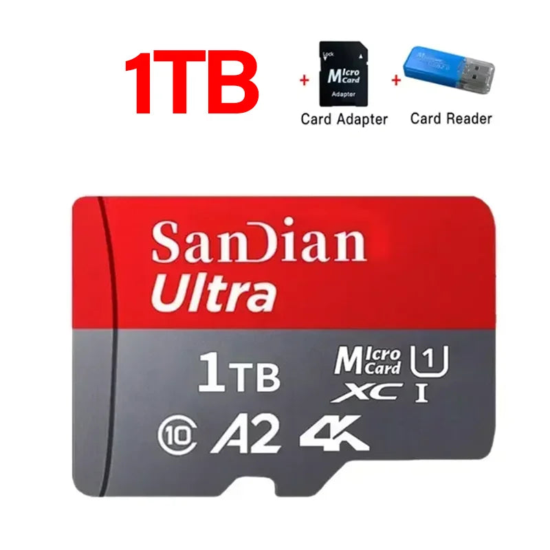 High Speed microSD Card 1TB U3 V30 A2, for 4K drones
