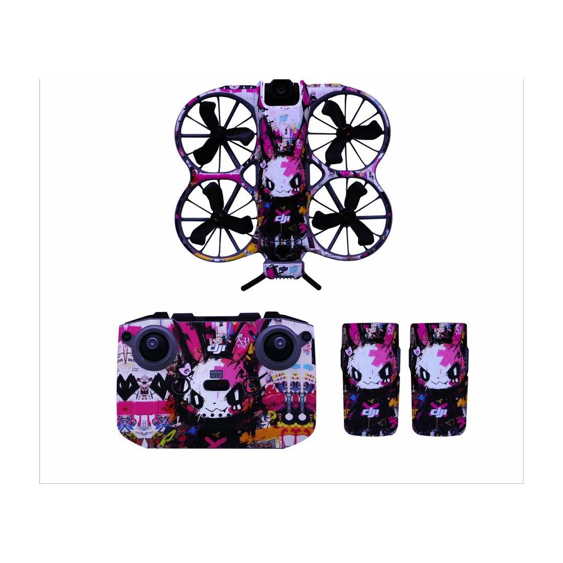 DJI Neo 2 Skin, PVC Decal Set for Drone, RC and Batteries