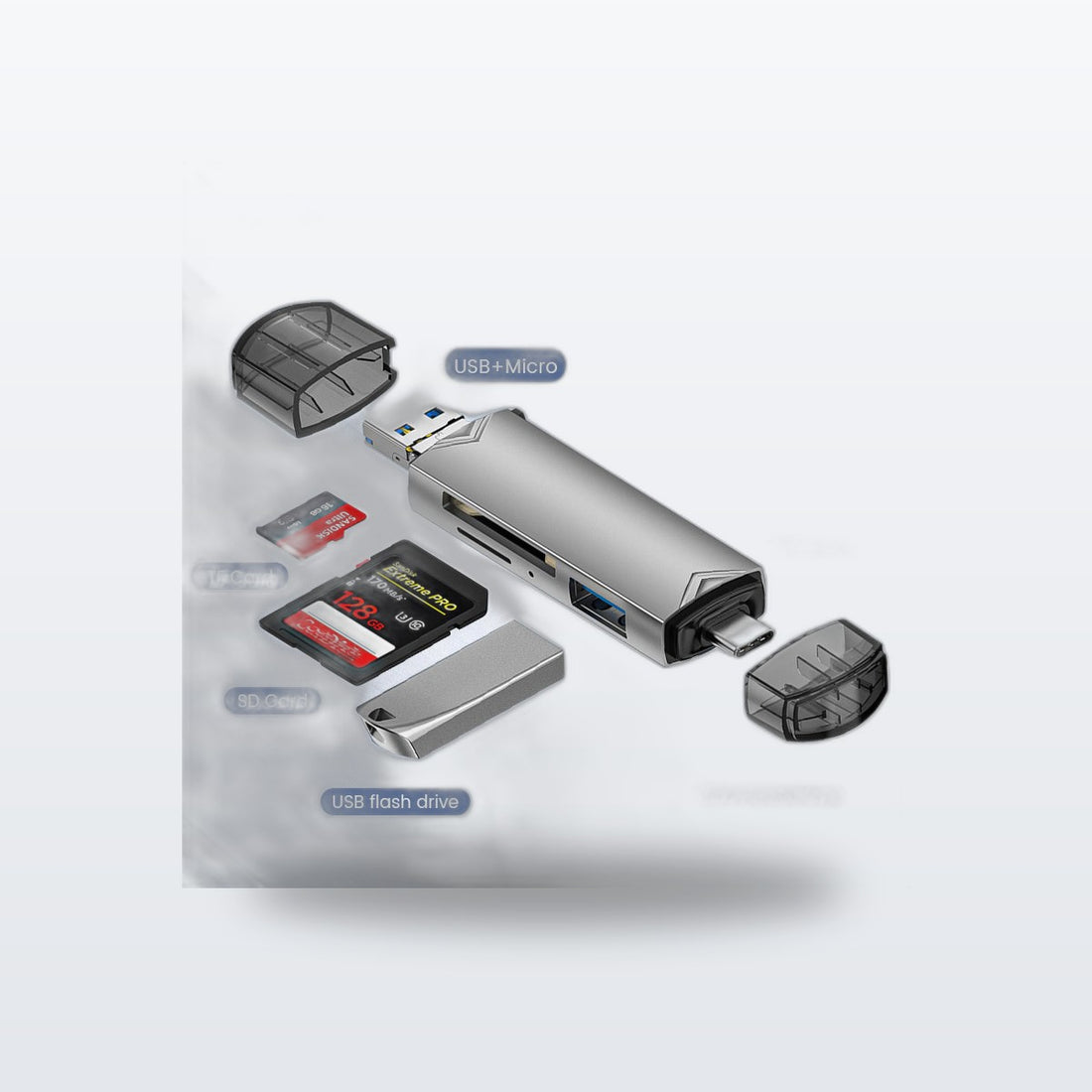 USB-Kartenleser für microSD- & SD-Karten