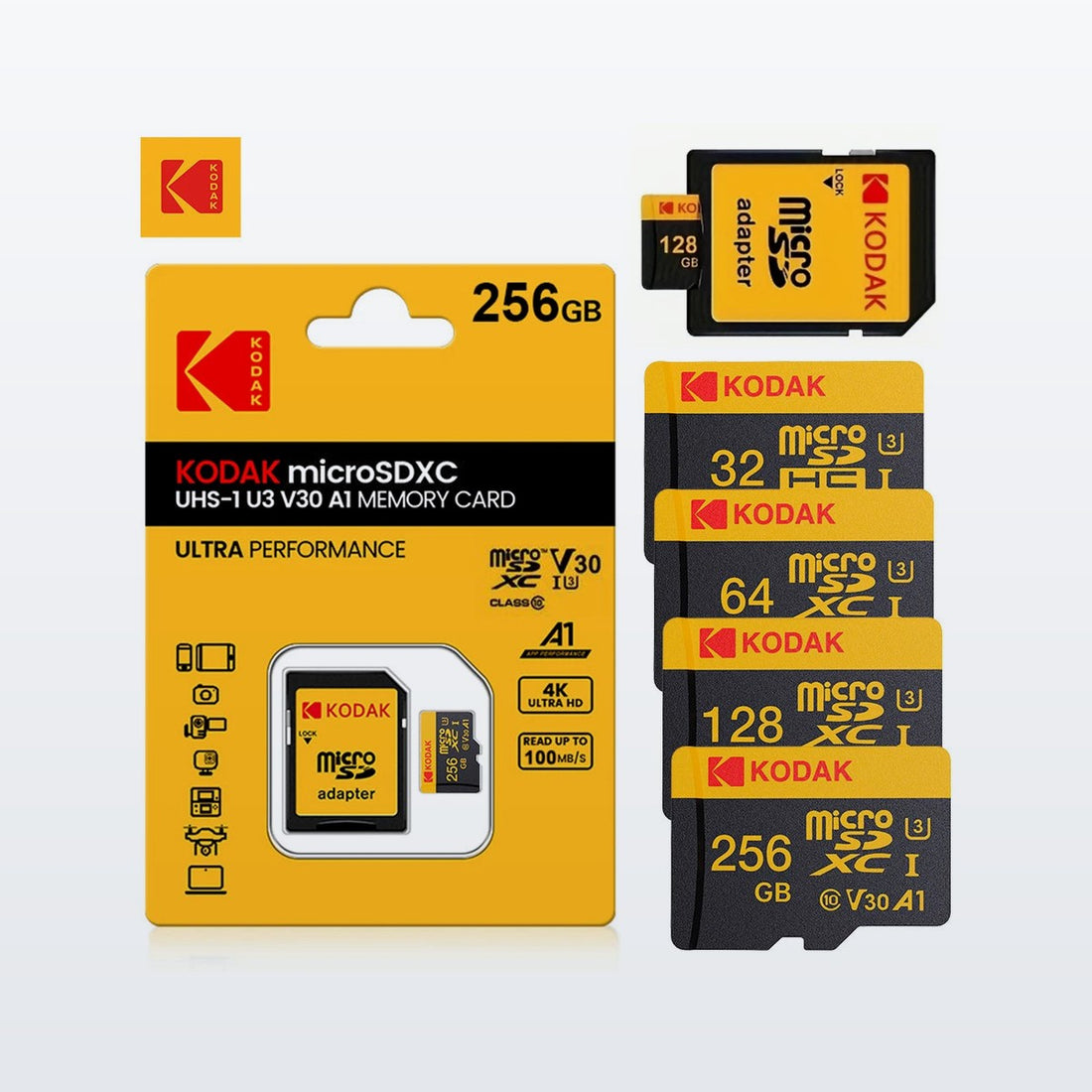 KODAK microSD Card U3 V30, for 4K drones